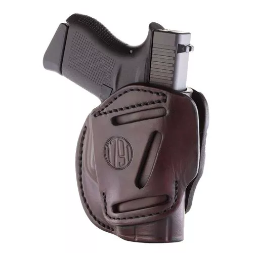 1791 Gunleather 3WH2SBRA 3-Way IWB/OWB Size 02 Signature Brown Leather Belt Loop Compatible w/ Ruger LCP Compatible w/ Glock 42 Compatible w/ S&W Bodyguard Ambidextrous Hand