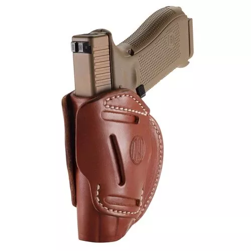 1791 Gunleather 3WH5CBRA 3-Way IWB/OWB Size 05 Classic Brown Leather Belt Loop Compatible w/ Glock 17 Compatible w/ Springfield XD Compatible w/ S&W M&P Compatible w/ HK VP9 Ambidextrous Hand