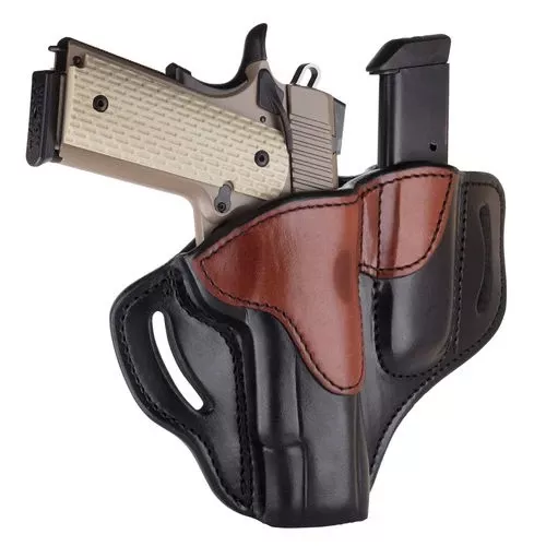 1791 Gunleather BH1M1BLBR BH1M1Black/Brown Leather OWB Browning Hi-Power/Colt 1911/Sig Sauer 1911 Right Hand