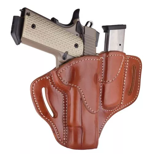 1791 Gunleather BH1M1CBRR BH1M1Classic Brown Leather OWB Browning Hi-Power/Colt 1911/Sig Sauer 1911 Right Hand