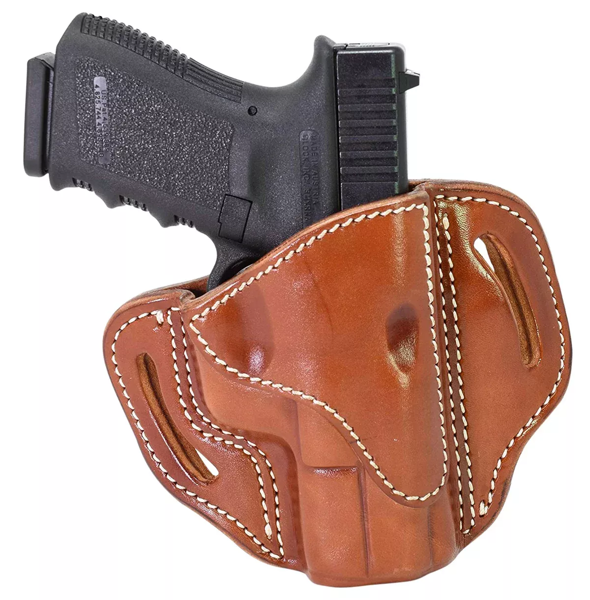 1791 Gunleather BH21CBRR BH2.1OWB Size 2.1 Classic Brown Leather Belt Slide Compatible w/Glock 17/S&W M&P Shield/Springfield XD Right Hand