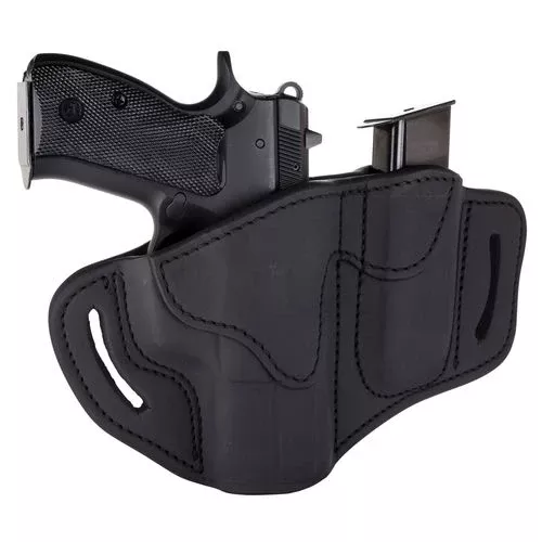 1791 Gunleather BH21M12SBLR BH2.1M1.2Stealth Black Leather OWB Glock 19,23,25-30/HK40c/S&W MP9, MP40 Right Hand