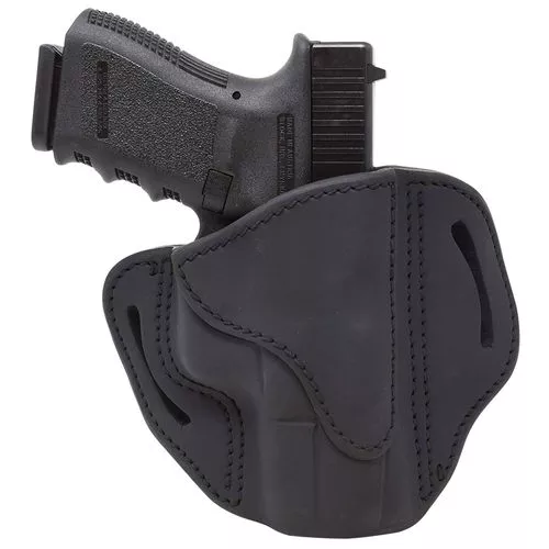1791 Gunleather BH21SBLR BH2.1 OWB Size 2.1 Stealth Black Leather Belt Slide Compatible w/Glock 17/S&W M&P Shield/Springfield XD Right Hand