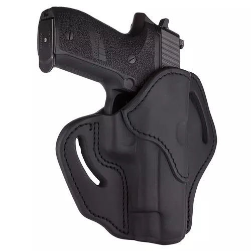 1791 Gunleather BH23SBLR BH2.3 OWB Size 2.3 Stealth Black Leather Belt Slide Compatible w/Glock 17/Sig P226/HK VP9 Right Hand