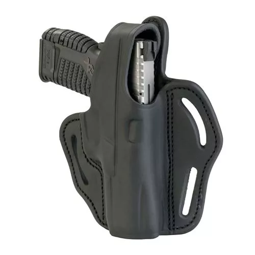 1791 Gunleather BHX3SBLR BHX OWB Size 03 Stealth Black Leather Belt Slide Compatible w/Glock/S&W M&P Shield Right Hand