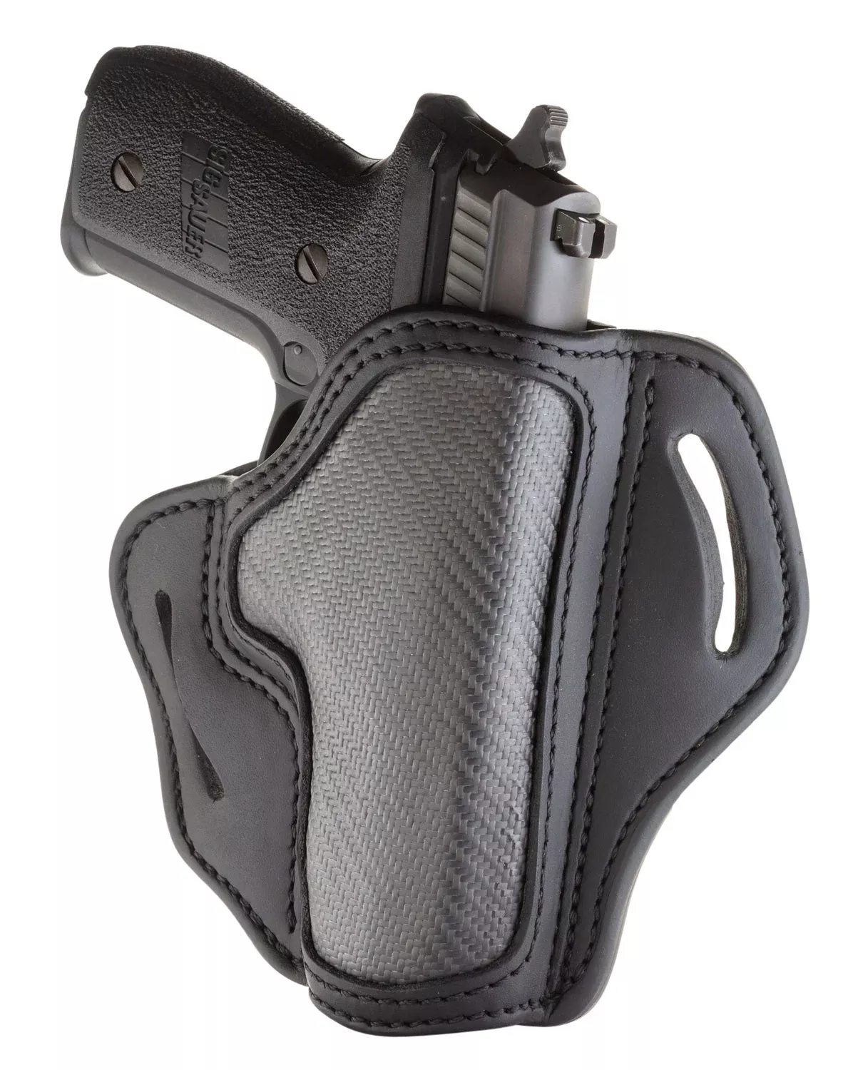 1791 Gunleather CFBH23SBLR BH2.3OWB Size 2.3 Stealth Black Carbon Fiber/Leather Belt Slide Compatible w/ Glock 17 Compatible w/ Sig P226 Compatible w/ HK VP9 Right Hand