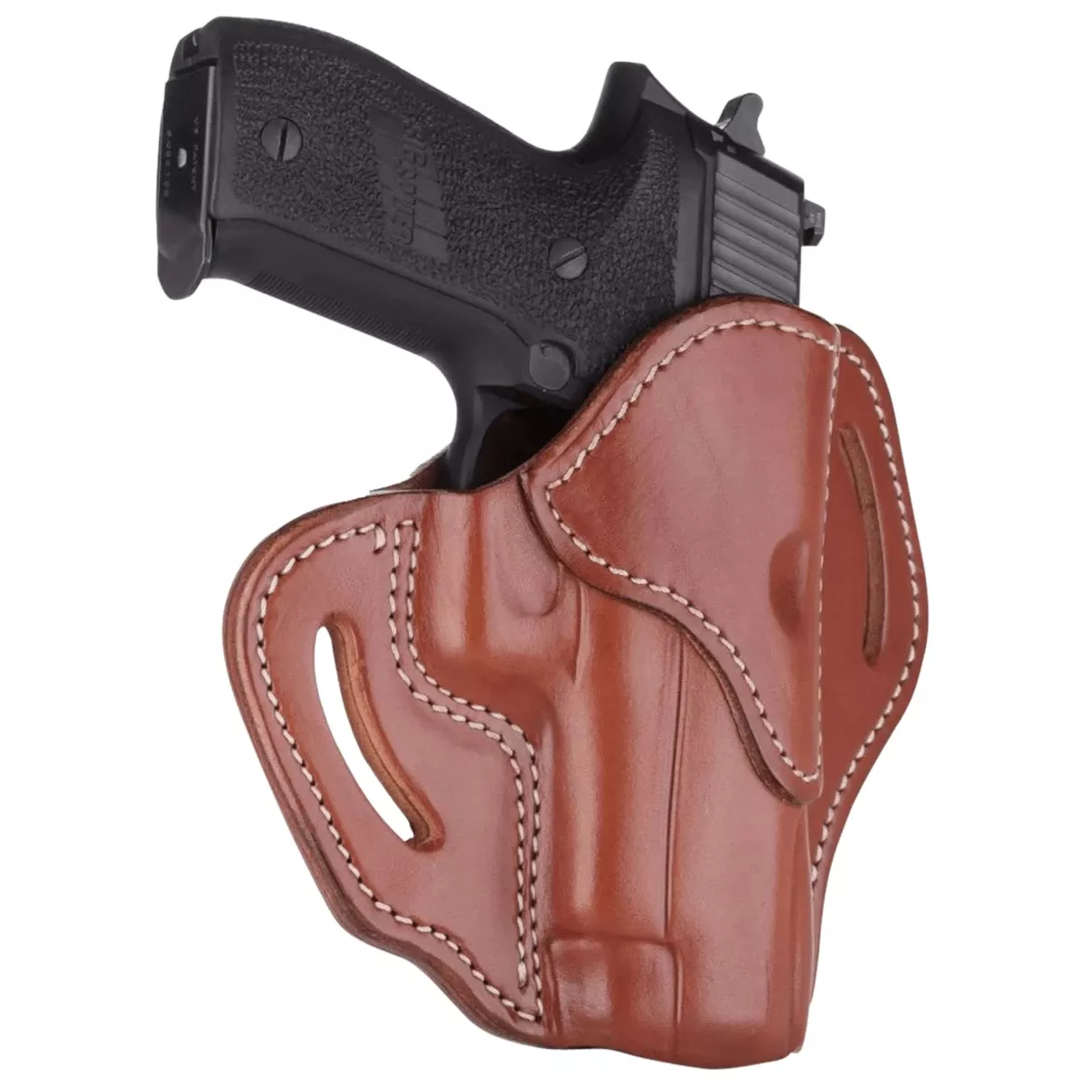 1791 Gunleather ORBH23CBRR BH2.3 Optic Ready OWB Size 2.3 Classic Brown Leather Belt Slide Compatible w/Glock 17/20/21/22/31/34/35/40/41/Sig Sauer P220/P226Right Hand