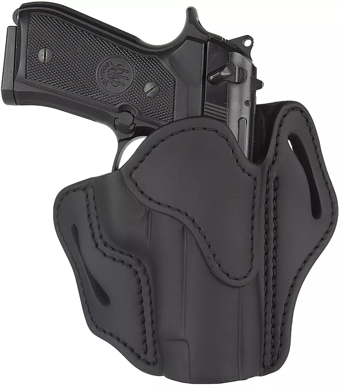 1791 Gunleather ORBH23SBLR BH2.3 Optic Ready OWB Size 2.3 Stealth Black Leather Belt Slide Compatible w/Glock 17/S&W M&P Shield Right Hand