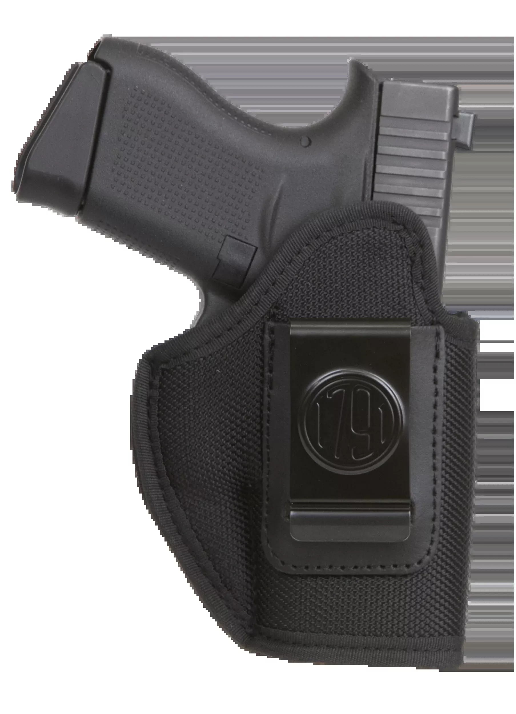 1791 Gunleather Premium Nylon IWB Holster, Size 02, Black, Right-Hand Belt Clip – PNIWB2BLKR