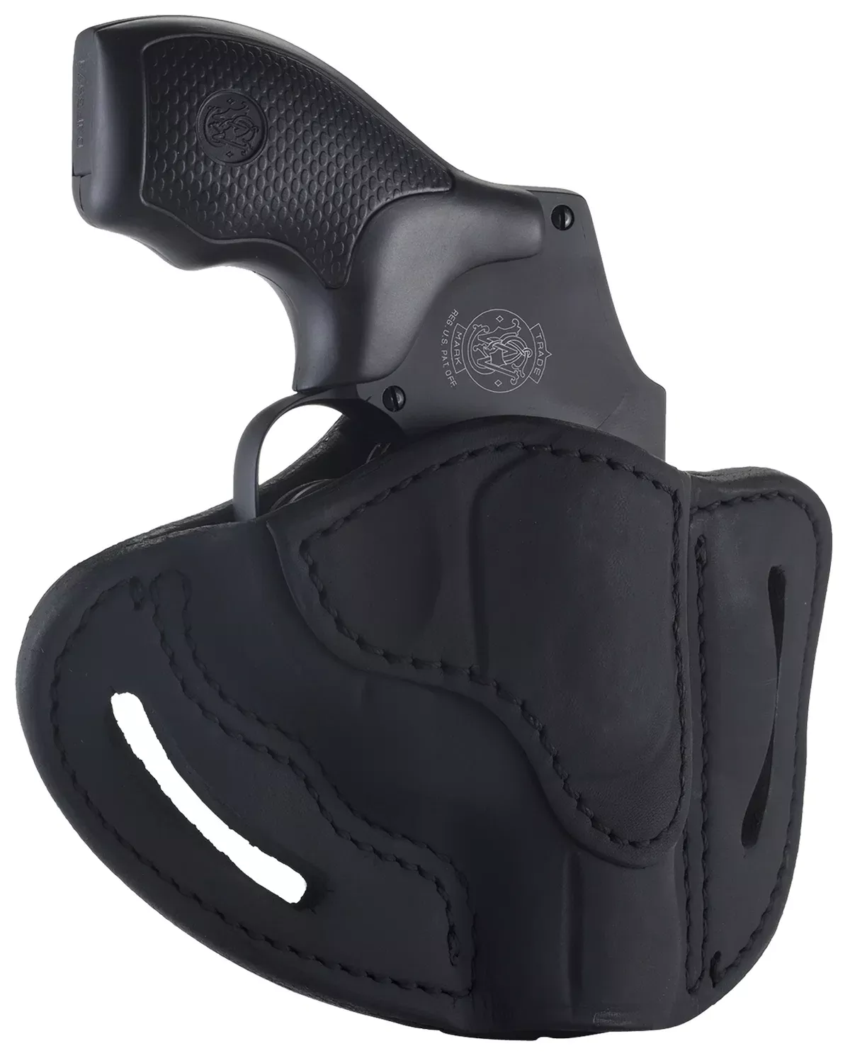 1791 Gunleather RVHX1SBLR RVHX-1OWB Size 01 Stealth Black Leather Belt Slide, J-Frame, Right Hand