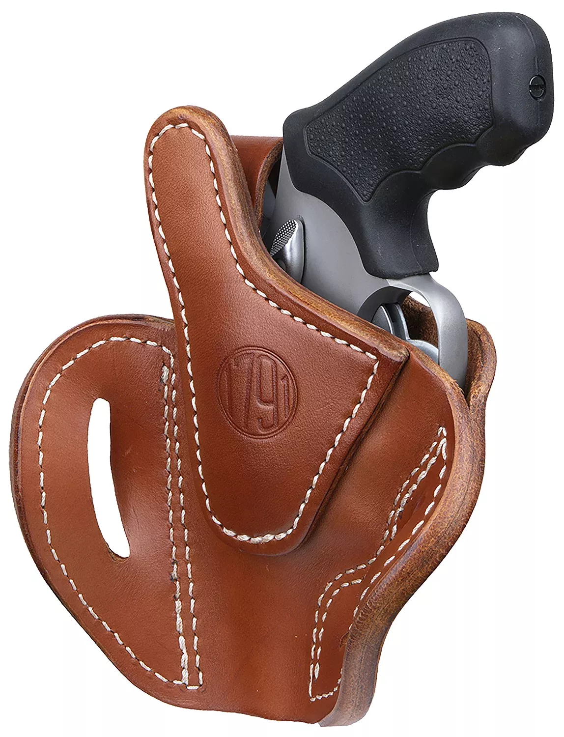 1791 Gunleather RVHX2SCBRR RVHX-2SOWB Size 02S Classic Brown Leather Fits Up to 3" Barrel, K/L-Frame, Belt Slide Right Hand