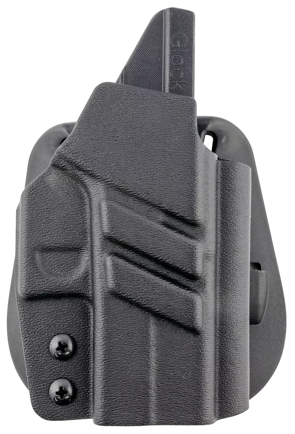 1791 Gunleather TACPDHOWBG43XMOSBLKR Tactical KydexOWB Black Kydex Paddle Compatible w/Glock 43/43X/43X MOS Right Hand
