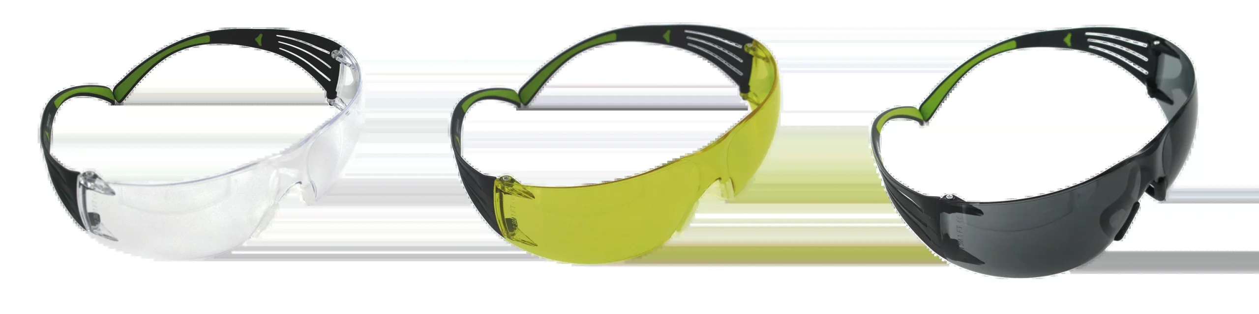 3M Peltor SecureFit 400 Sport Safety Glasses Clear/Amber/Gray Polycarbonate Lens ANSI Z87.1 - 3 Pack