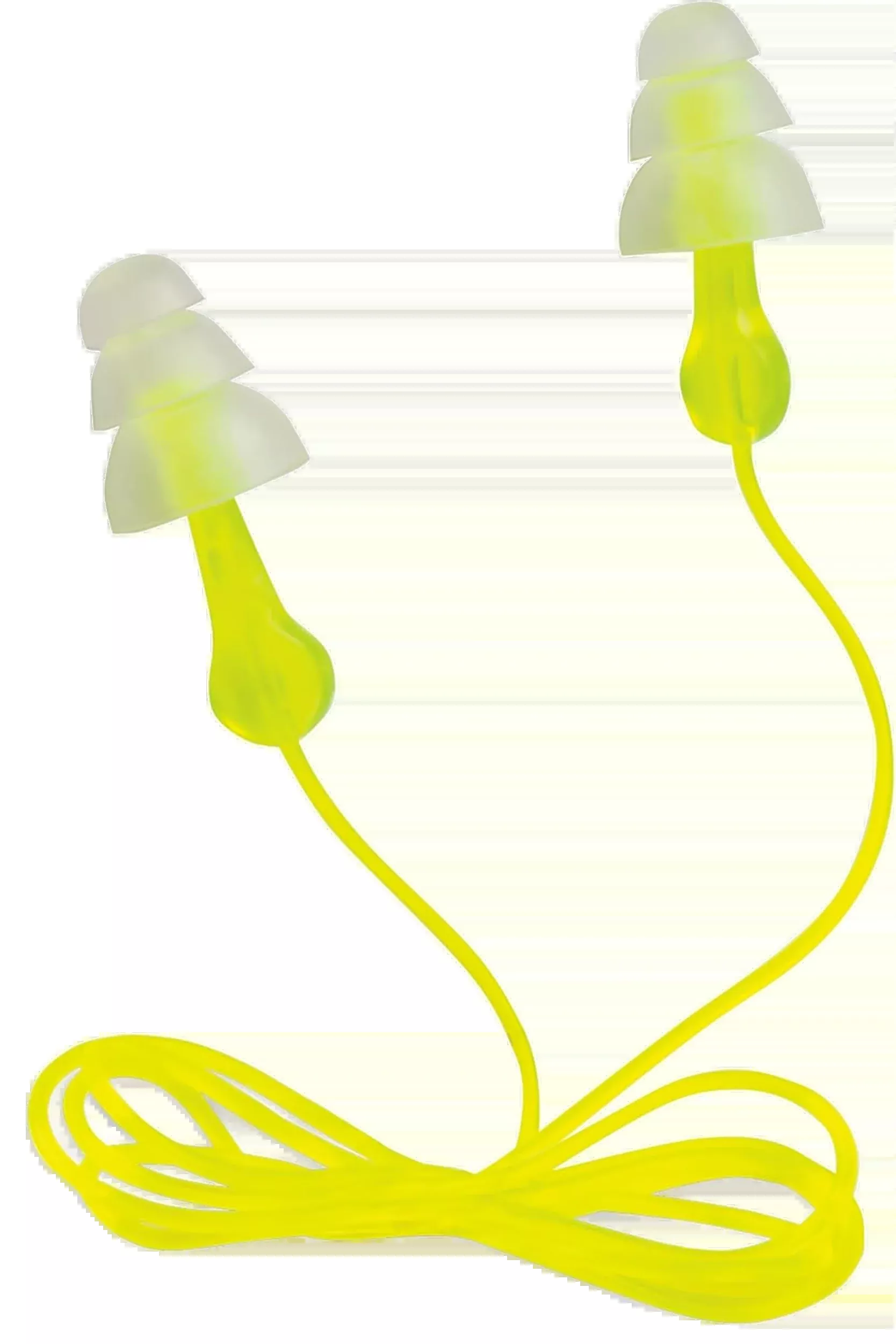 3M Peltor Tri-Flange Reusable Earplugs 26 dB NRR Polymer In The Ear Yellow - 3 Pair