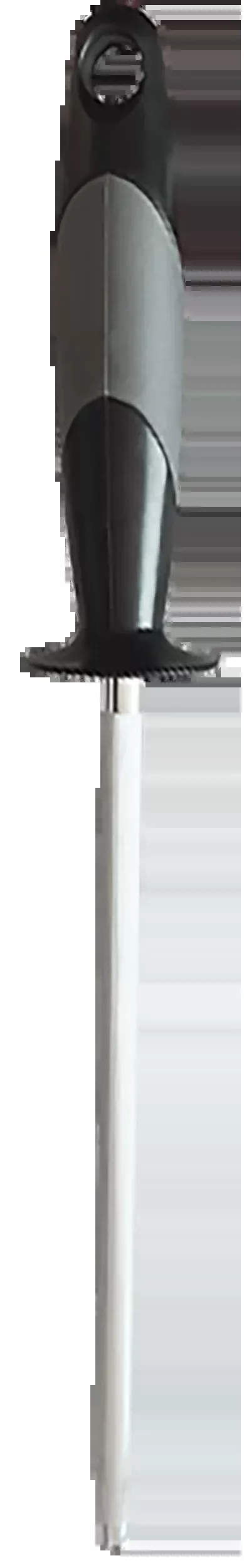 Accusharp 032C 9" Sharpening Steel Black Overmolded Rubber Handle