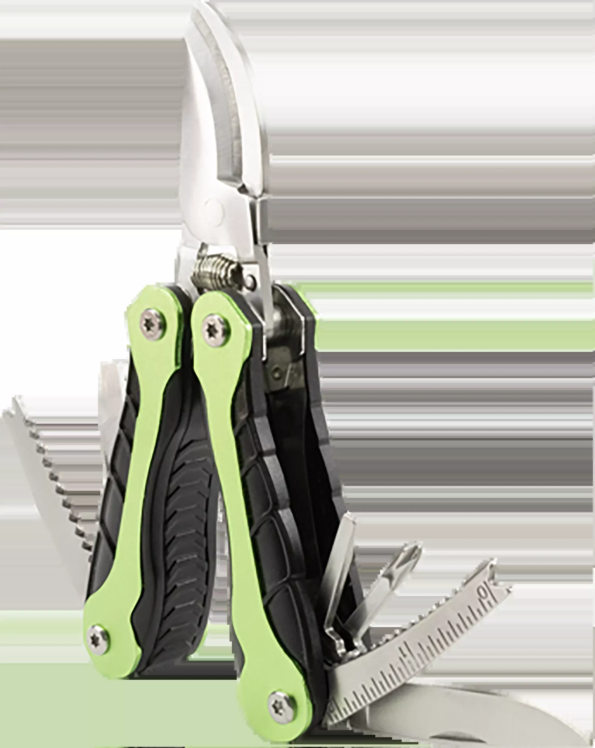 Accusharp 084C Gardener's Multi-Tool Black/Green Folding Plain Blade