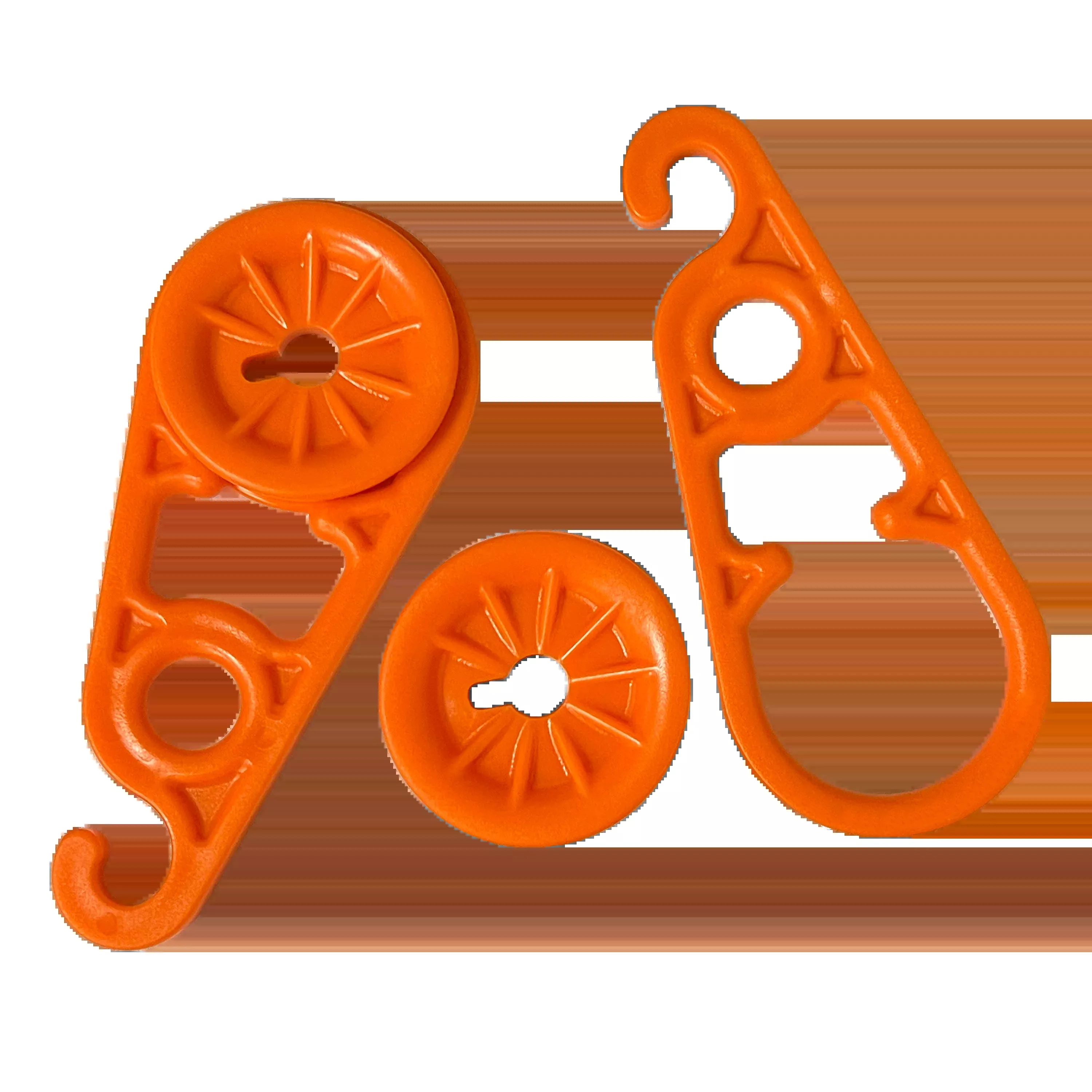 AccuSharp 1008C Super Snaps 7.80" Orange XL Tarp Clip - 15 Pack