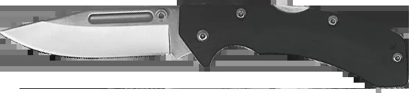 AccuSharp 711C Lockback 3" Folding Clip Point Plain Edge Stainless Steel Black FRN Handle