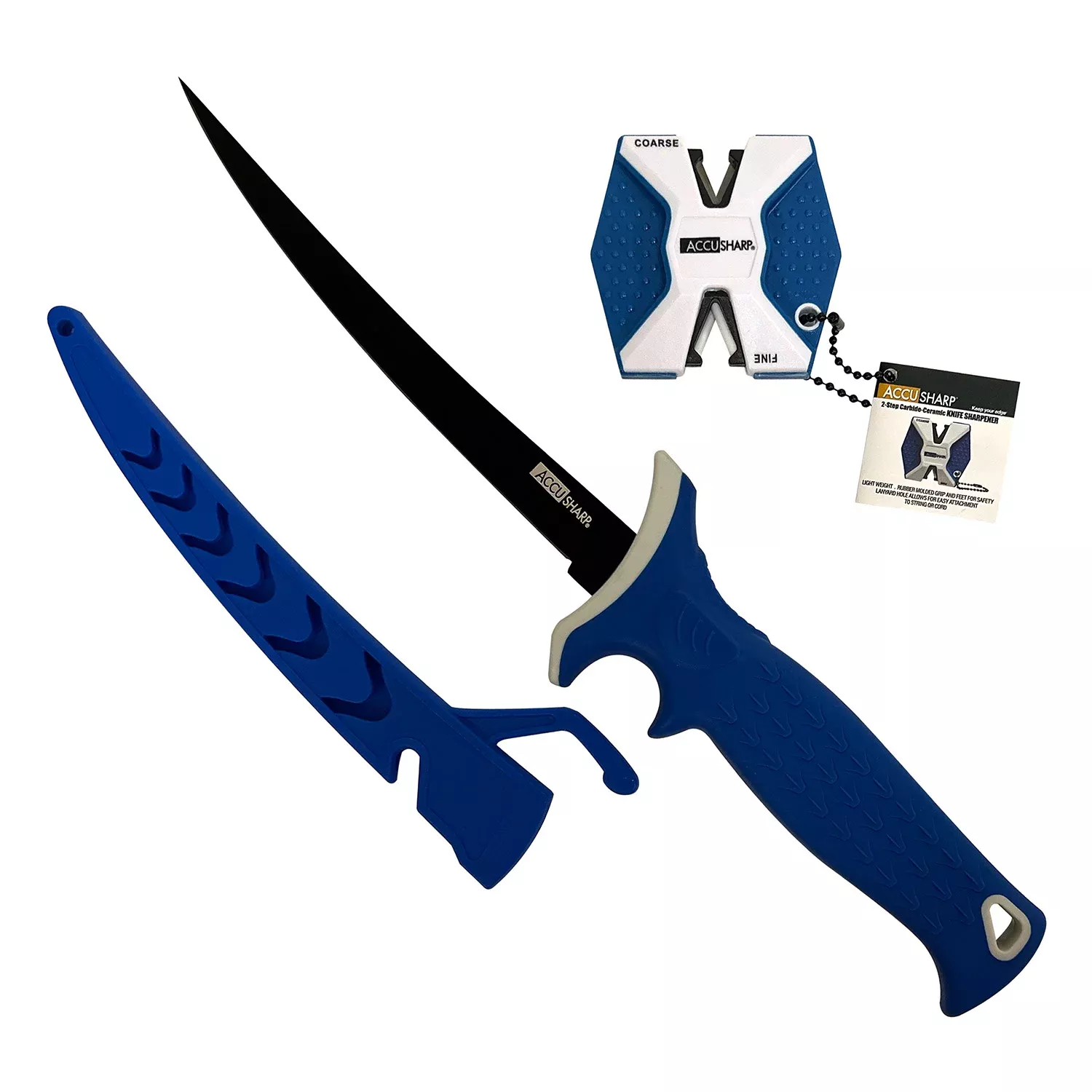 AccuSharp 736C Fillet Knife with 2-Step Carbide Sharpener 6.5"
