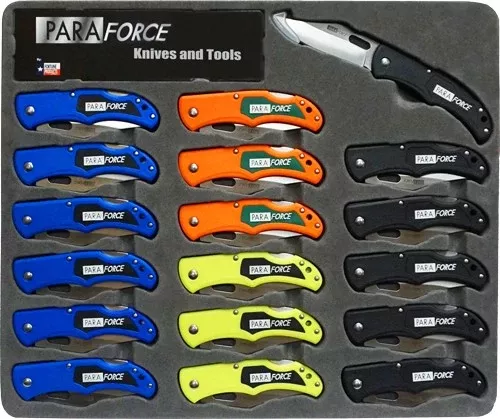 Accusharp ParaForce Lock Back Folding Knife Set - 18 Knives Per Display