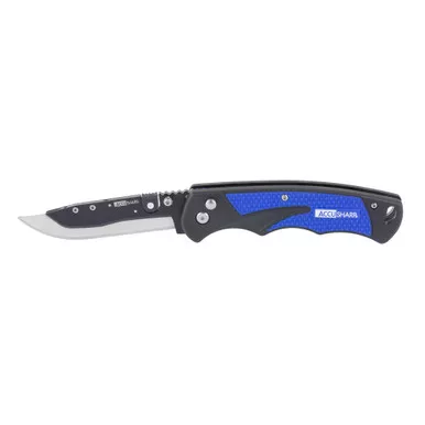 AccuSharp Razor Folding Knife - Replaceable Blade System - Royal Blue - 743C