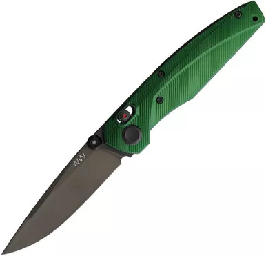 Acta Non Verba A100 Alock Green Aluminum Knife - Elmax DLC - ANVA100-033