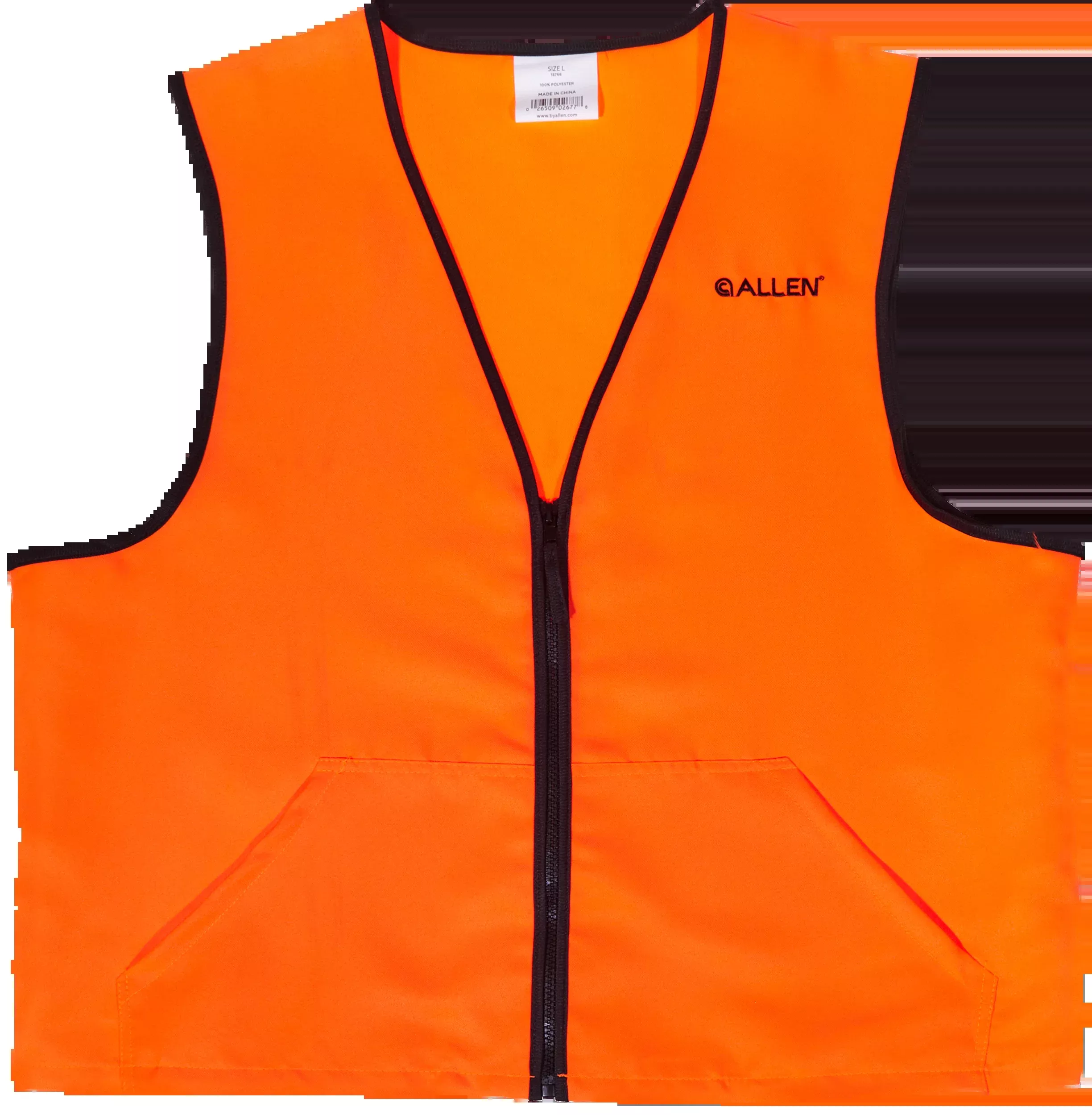 Allen 15766 Deluxe Blaze Orange Hunting Vest Large Polyester