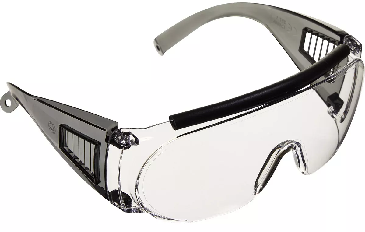 Allen 2169 Fit Over Shooting Glasses Adult Clear Lens Gray Frame