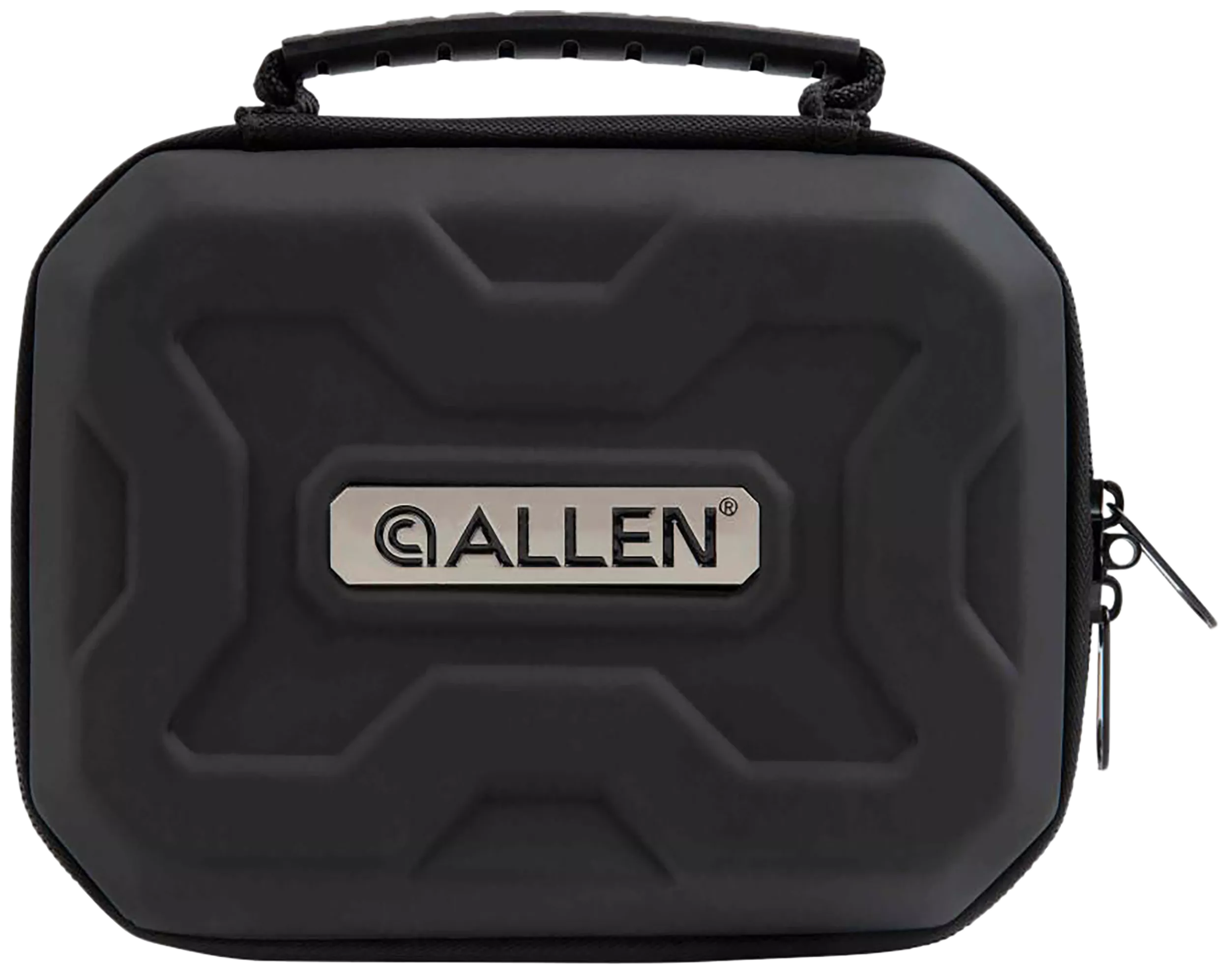 Allen 827 EXOHandgun Case Black Polymer, Molded Carry Handle, Egg Crate Foam & Lockable Zippers 7" x 5.25"