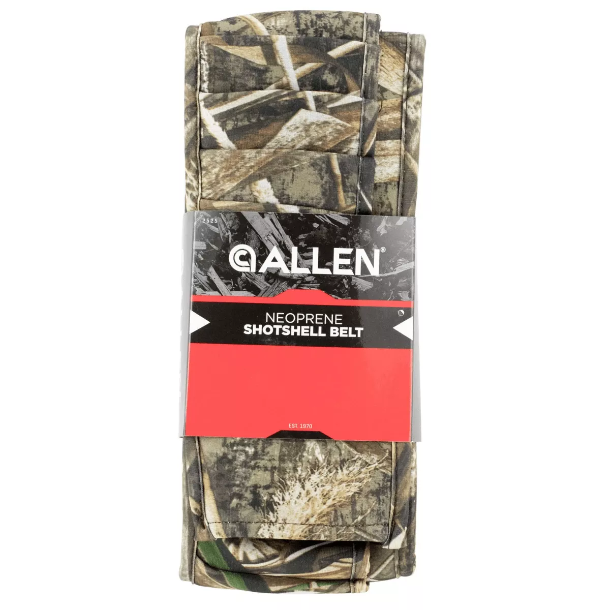 Allen Waterfowl Shotgun Shell Belt, Realtree Max-4 Neoprene 25rd Waist Mount Adjustable Belt - 2525