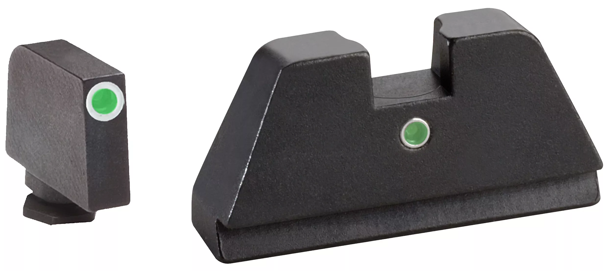AmeriGlo GL191 i-Dot Optic Compatible Sight Set for Glock XL Tall - Green Tritium White Outline Front / Green Tritium Rear