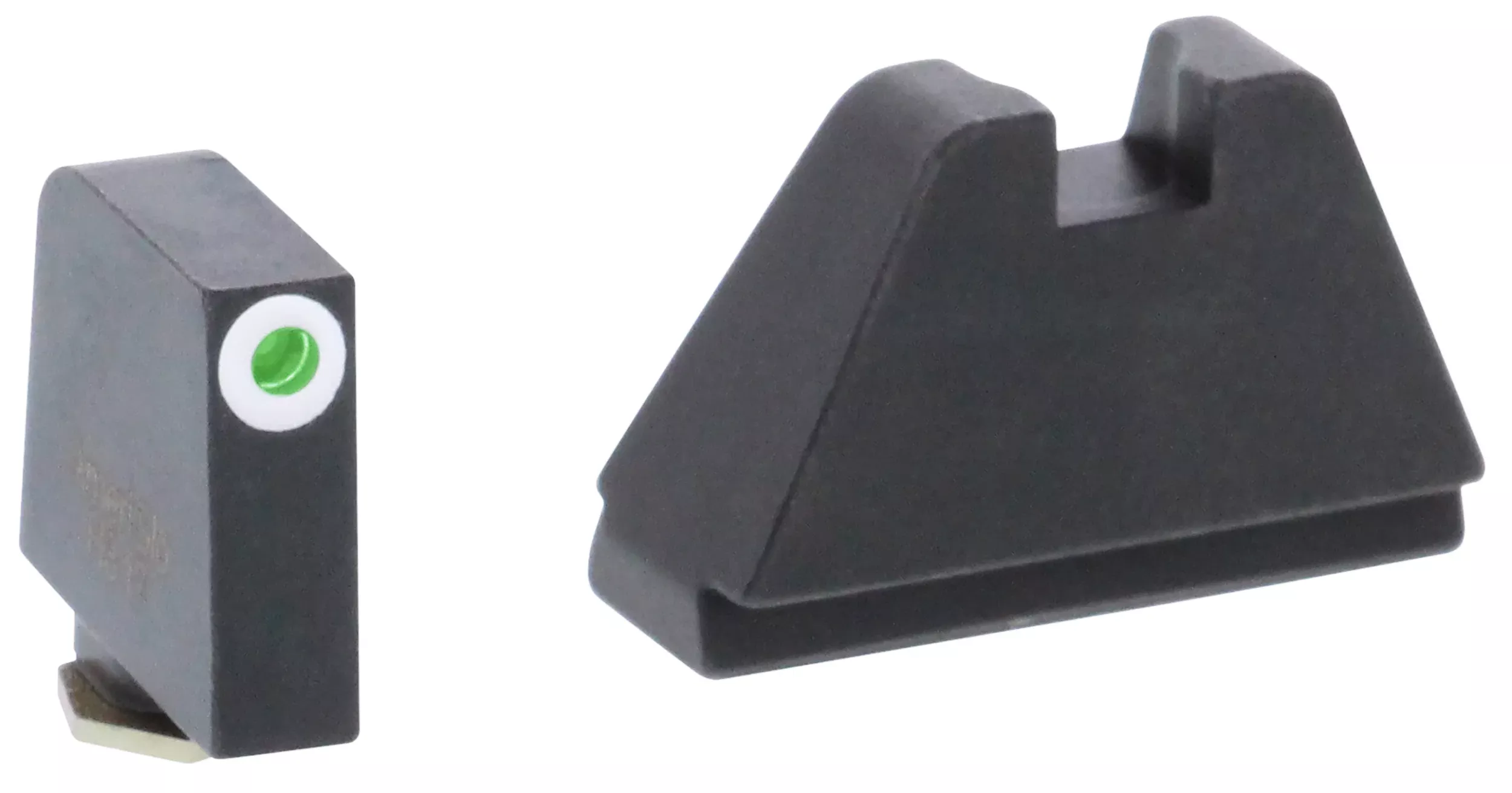 Ameriglo GL482 Optic Compatible Sight Set for Glock 5XL Tall - Green Tritium White Outline Front / Flat Black Rear