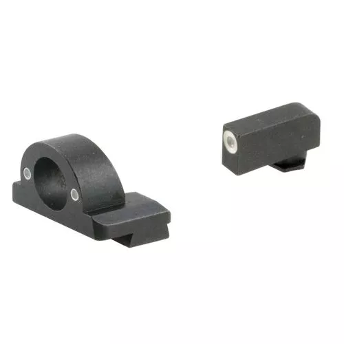 AmeriGlo GL5125 Ghost Ring Night Sight Fits Glock 17/19/19x/26 Gen5 Tritium Green Tritium w/White Outline Front Tritium Green Rear Black