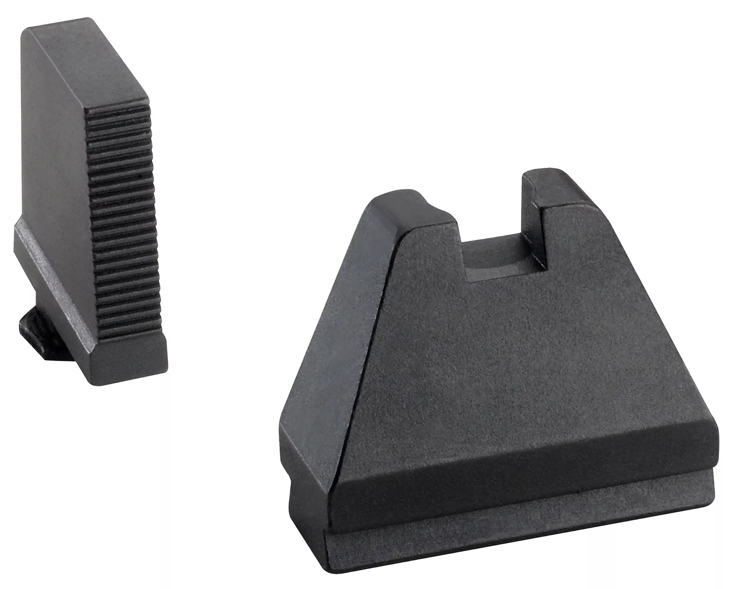AmeriGlo GL808 Optic Compatible Sight Set for Glock Gen 1-5 - 9XL Tall Serrated Front / Flat Black Rear