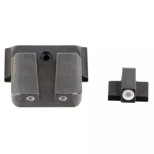 AmeriGlo SW801 Classic Tritium Sight Set for Smith & Wesson M&P Green Tritium White Outline Front Sight-Green Tritium White Outline Rear Sight