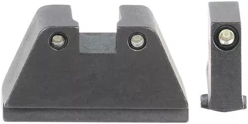 AmeriGlo Tall Suppressor Height Sight 2Xl Tritium Green With Black Outline Front Flat Rear Frame For