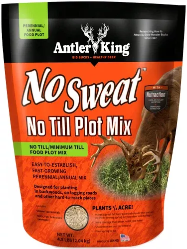 Antler King No-Sweat No-Till 1/4 Acre 4.5 lb Spring/Fall Food Plot Seed Mix