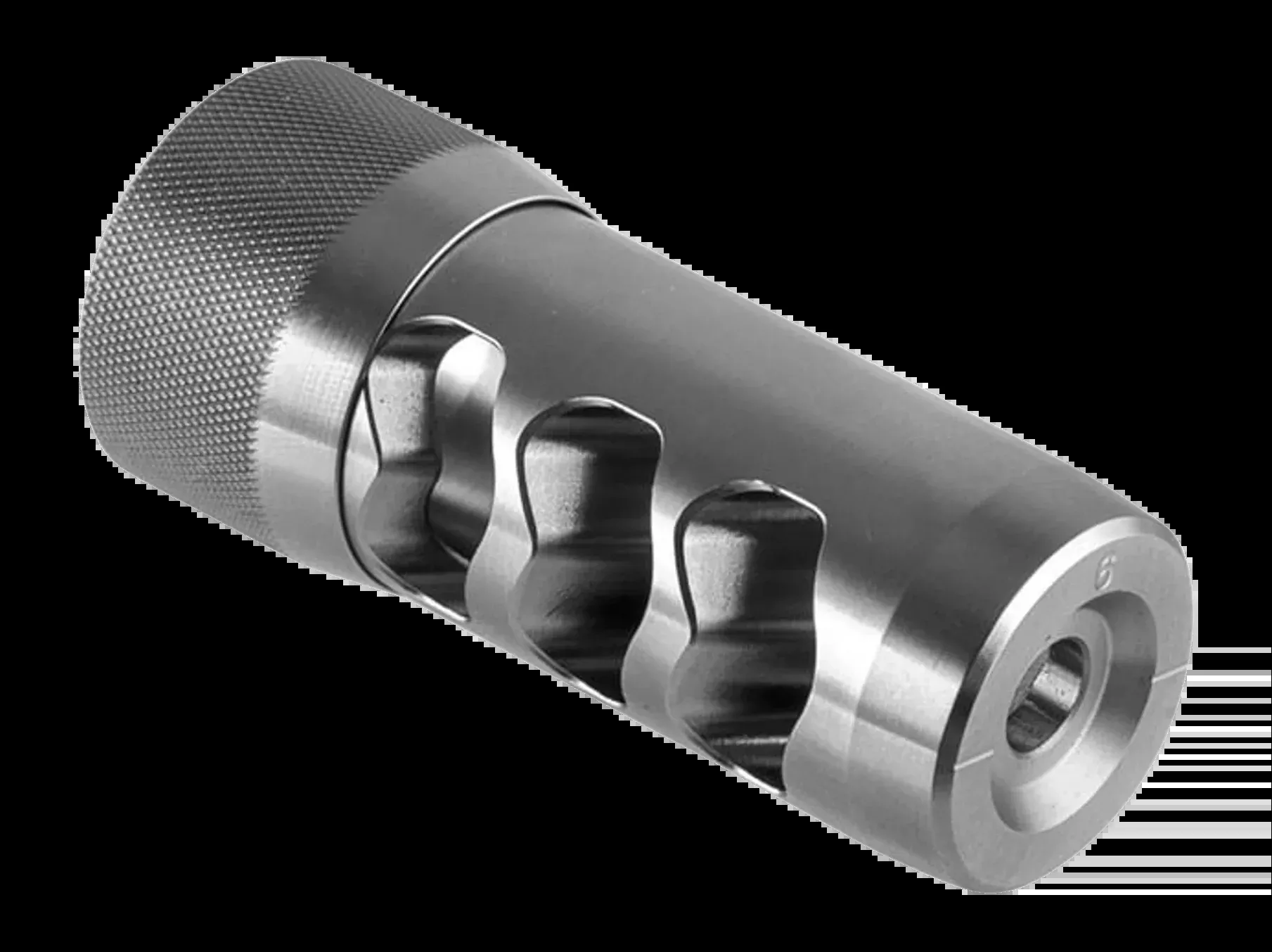 AREA 419 Hellfire Self Timing Muzzle Brake 223/6mm 1/2-28 Raw Stainless