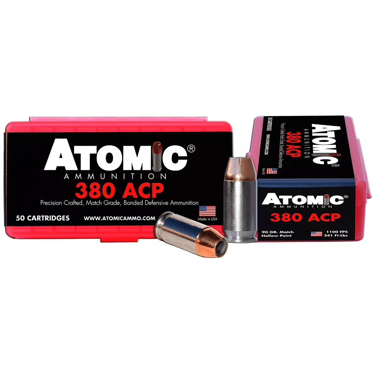 Atomic 00414 Pistol380 ACP 90 gr Hollow Point (HP) 50 Bx