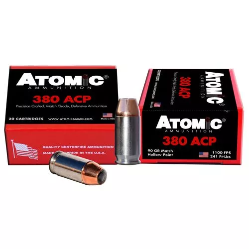 Atomic 00453 Pistol380 ACP 90 gr Hollow Point (HP) 20 Bx/ 10 Cs
