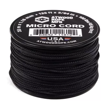 Atwood Rope MFG Micro Cord 125ft - Black