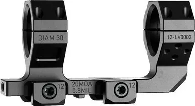 Audere Levitas Cantilever 1-Piece Scope Mount - 30MM, 20 MOA, Black