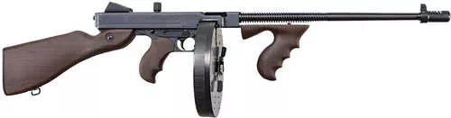 Auto-Ordnance 1927A-1 Lightweight Deluxe 45 ACP 100+1 Fixed Walnut Wood Stock, Walnut Grip