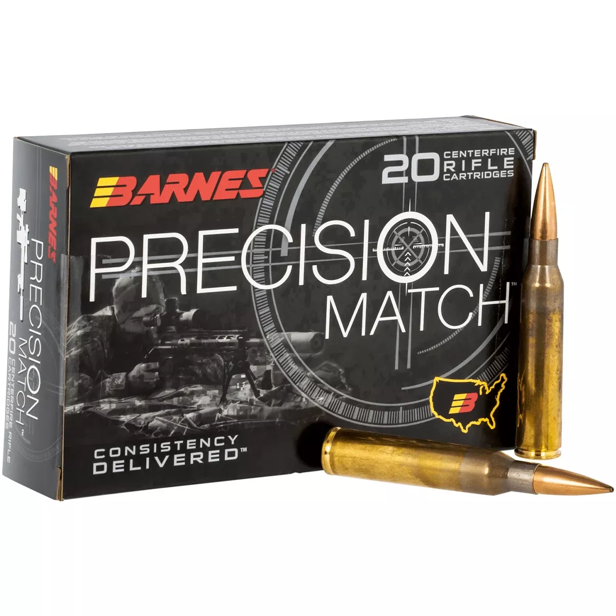 Barnes Bullets 30728 Precision Match338 Lapua Mag 300 gr OTM Boat Tail 20 Bx/ 10 Cs