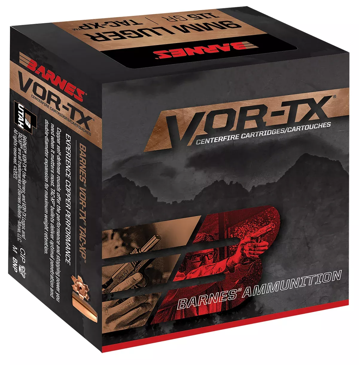 Barnes Bullets 32005 9mm Luger 115gr XPB 20 Per Box/10 Case