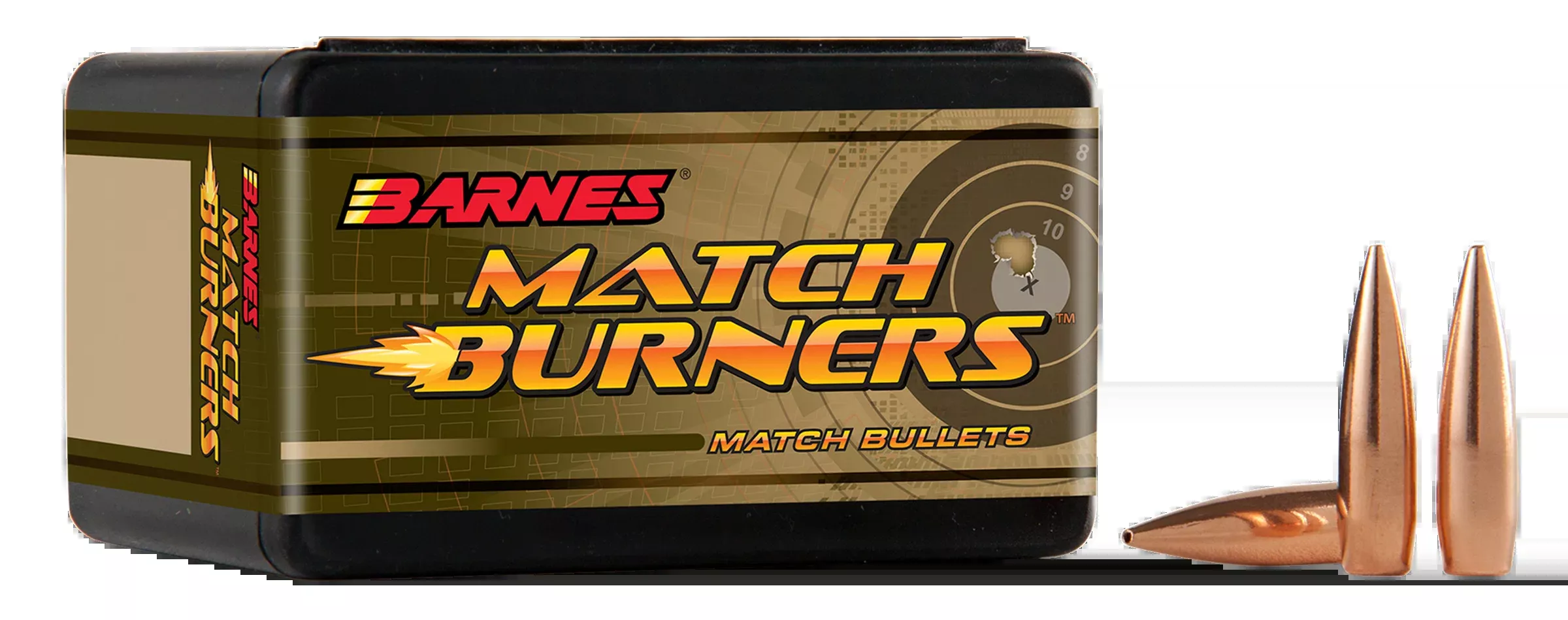 Barnes Bullets Match Burners 6mm 112gr Boat Tail Match - 100/Box