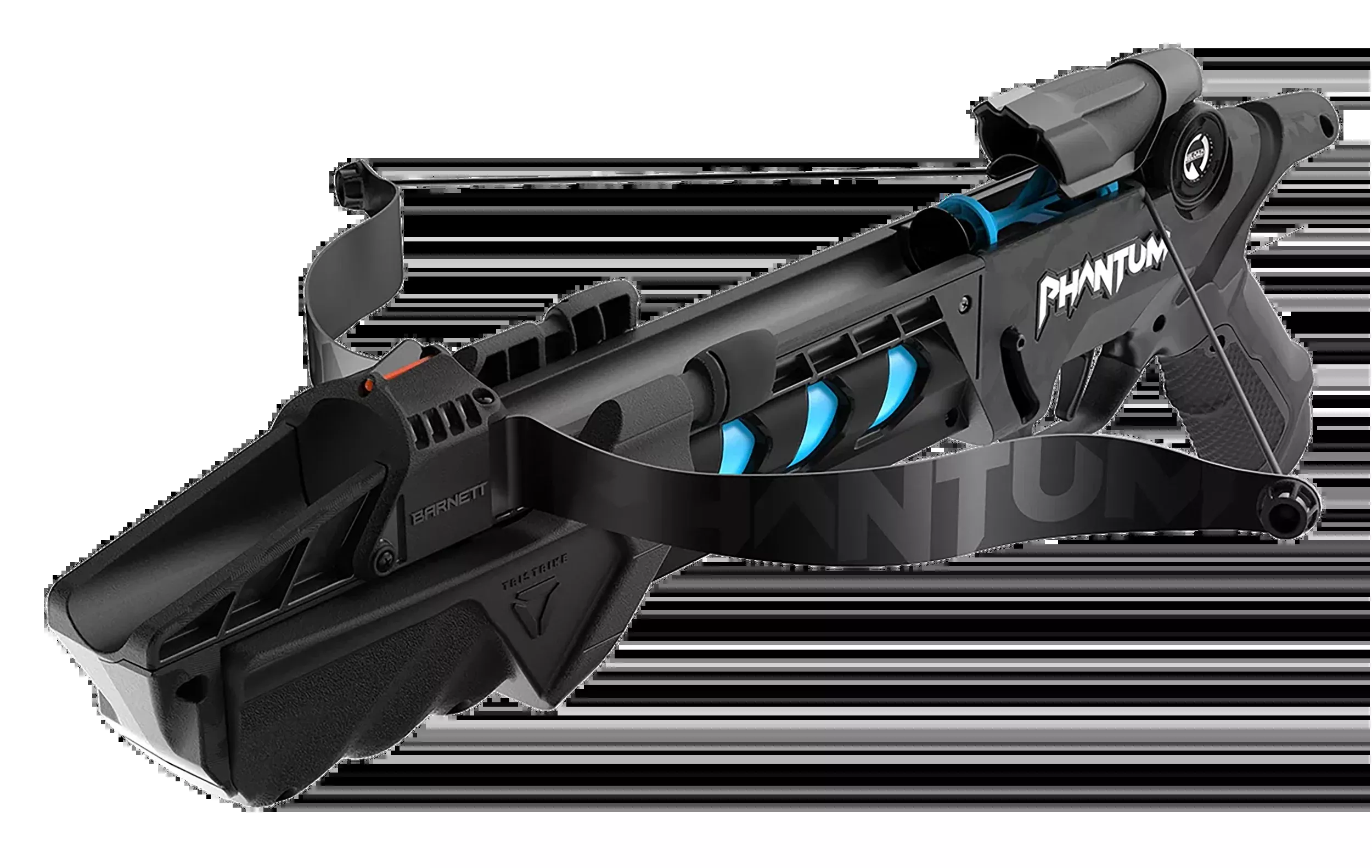 Barnett Outdoors Phantum Compact Toy Crossbow Black/Blue - 3-Shot Pump-Action with Practice Target