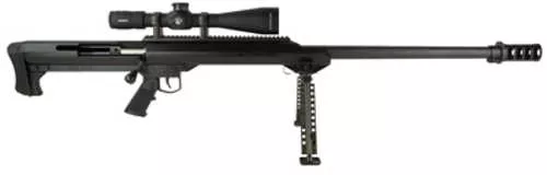 Barrett Model 99, Single Shot, 416 Barrett, 32" Heavy Barrel, QDL Muzzle Brake, Cerakote Finish, Black, Includes Bi-Pod and Leupold MARK 4HD 8-32x56 19948