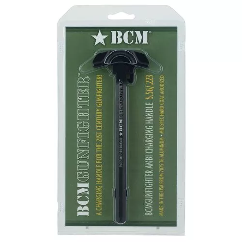 BCM GFHMOD4X4556 BCMGunfighter Charging Handle with Mod 4x4 Latch AR-15 Black Hardcoat Anodized 7075 Aluminum Ambidextrous