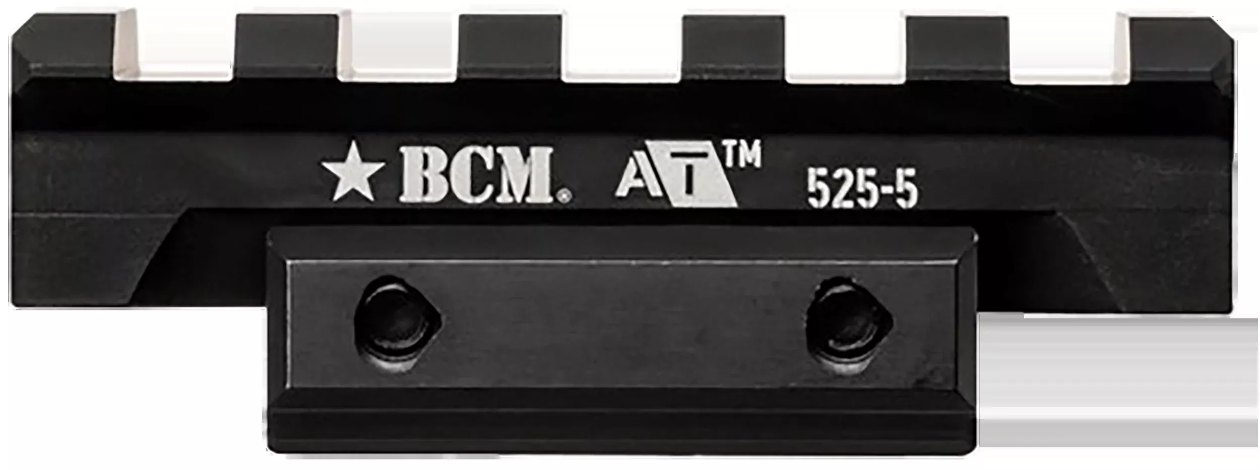 BCM A/T Optic Riser 525-5 Picatinny 5-Slot 0.525" Rise 2.125" Black Anodized Aluminum